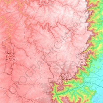 Topografische Karte Cambará do Sul, Höhe, Relief