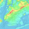 Topografische Karte Brooklyn, Höhe, Relief