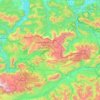 Topografische Karte Massif mort, Höhe, Relief