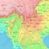Topografische Karte 怒江, Höhe, Relief