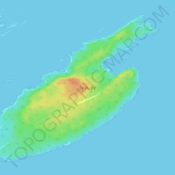 Topografische Karte Île du Bic, Höhe, Relief