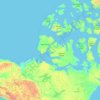 Topografische Karte Northwest Territories, Höhe, Relief