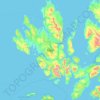 Topografische Karte Île de Skye, Höhe, Relief