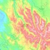 Topografische Karte Eagle Cap Wilderness, Höhe, Relief