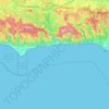 Topografische Karte Malibu, Höhe, Relief
