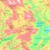 Topografische Karte Menghai County, Höhe, Relief
