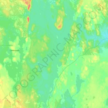 Topografische Karte Суоярви, Höhe, Relief