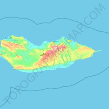 Topografische Karte Hidaybu, Höhe, Relief