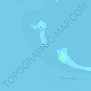 Topografische Karte Cayo de Agua, Höhe, Relief