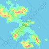 Topografische Karte Leros, Höhe, Relief