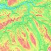 Topografische Karte Aargau, Höhe, Relief