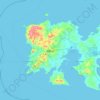 Topografische Karte Lemnos, Höhe, Relief