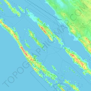 Topografische Karte Sali, Höhe, Relief