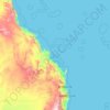 Topografische Karte Islas del Mar del Coral, Höhe, Relief