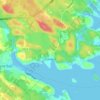 Topografische Karte Oakland, Höhe, Relief