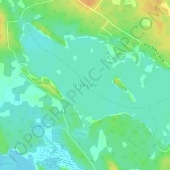 Topografische Karte Hirtle Lake, Höhe, Relief