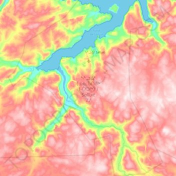 Topografische Karte ᑲᑎᕕᒃ Kativik, Höhe, Relief