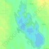 Topografische Karte North Shoal Lake, Höhe, Relief