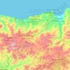 Topografische Karte Province d'Al Hoceïma إقليم الحسيمة, Höhe, Relief