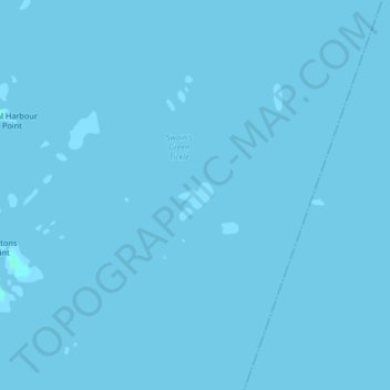 Topografische Karte Green Island, Höhe, Relief