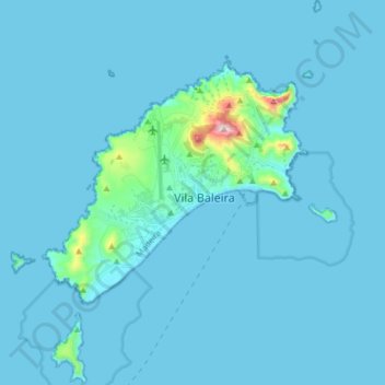 Topografische Karte Porto Santo, Höhe, Relief