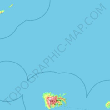 Topografische Karte Nuku Hiva, Höhe, Relief