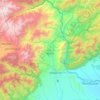Topografische Karte Mocoa, Höhe, Relief