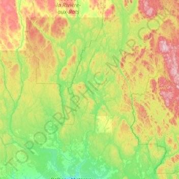Topografische Karte Rivière Mistassibi, Höhe, Relief