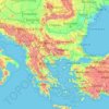 Topografische Karte Balkan, Höhe, Relief