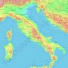 Topografische Karte Penisola italiana, Höhe, Relief
