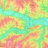 Topografische Karte Kansas City, Höhe, Relief