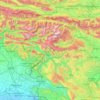 Topografische Karte Julische Alpen, Höhe, Relief