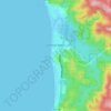 Topografische Karte Cannon Beach, Höhe, Relief
