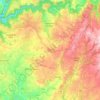 Topografische Karte Le Bas Ségala, Höhe, Relief