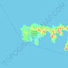 Topografische Karte Isla Hermite, Höhe, Relief