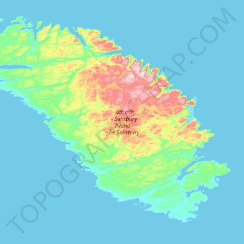 Topografische Karte Salisbury Island, Höhe, Relief