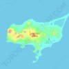 Topografische Karte Sankt-Paul-Insel, Höhe, Relief