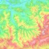 Topografische Karte Valles Pasiegos, Höhe, Relief