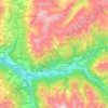 Topografische Karte Albula/Alvra, Höhe, Relief