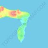 Topografische Karte Rathlin Island, Höhe, Relief