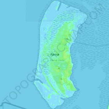 Topografische Karte Röm, Höhe, Relief