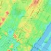 Topografische Karte Upper East Side, Höhe, Relief
