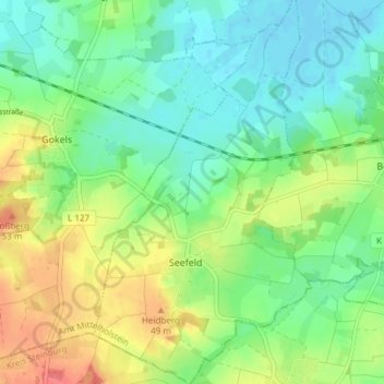 Topografische Karte Seefeld, Höhe, Relief