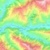 Topografische Karte Kudari, Höhe, Relief