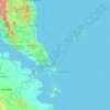 Topografische Karte Riau Islands, Höhe, Relief