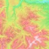 Topografische Karte Comanche Peak Wilderness Area, Höhe, Relief