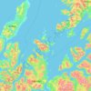 Topografische Karte Harstad, Höhe, Relief