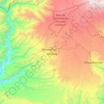 Topografische Karte Andaray, Höhe, Relief
