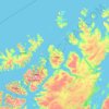 Topografische Karte Hammerfest, Höhe, Relief