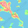 Topografische Karte Isla Quinchao, Höhe, Relief